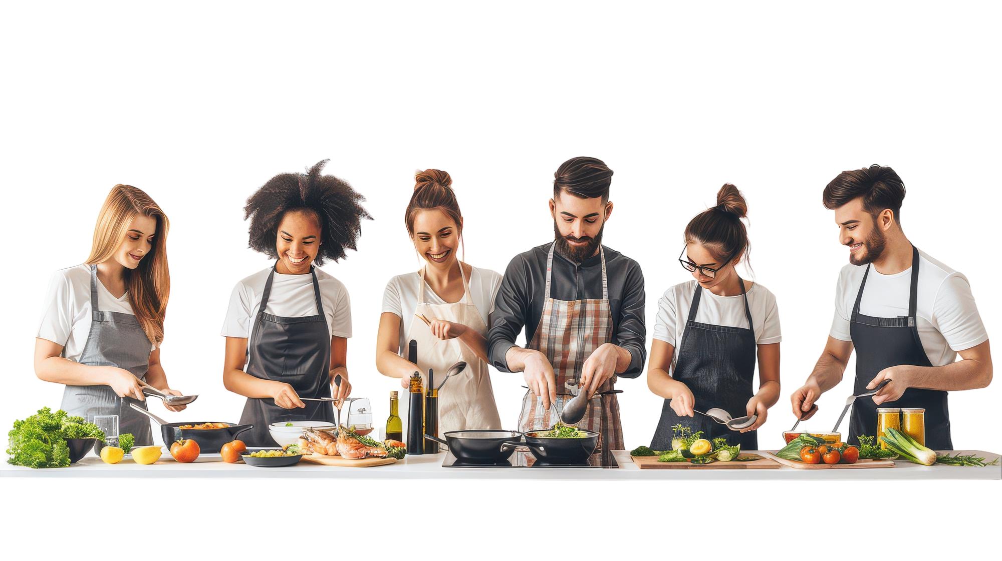 Workshop convivial group cooking